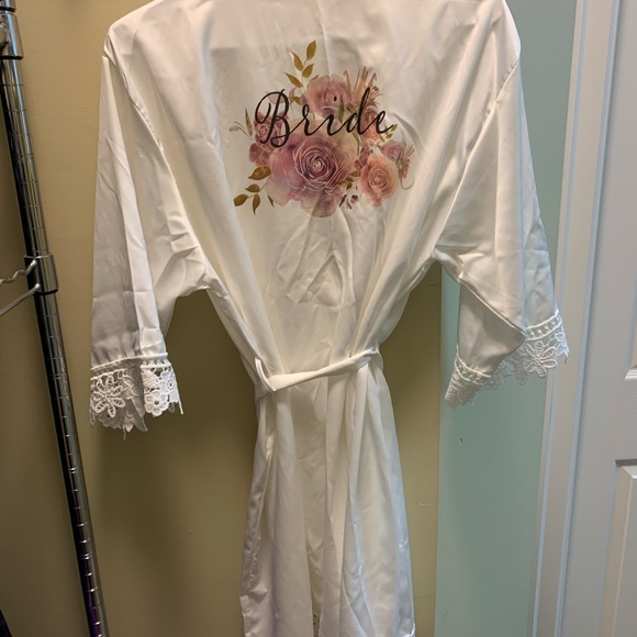Wedding Satin Bride Robe - Picture 2 of 5